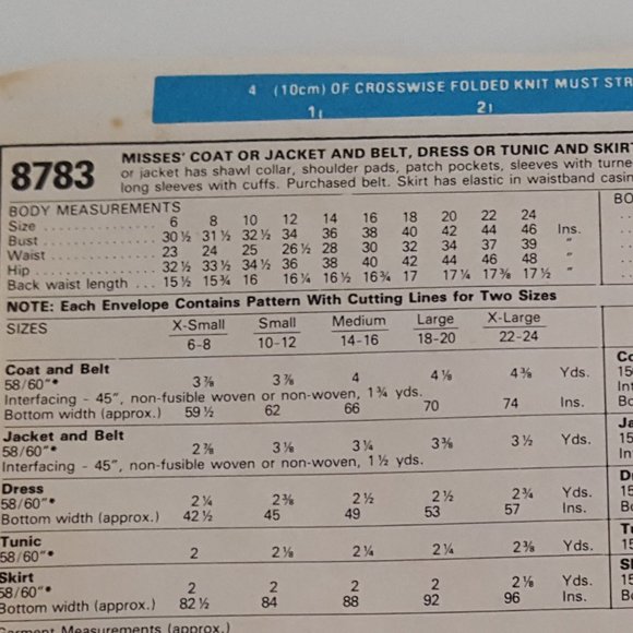 Vintage McCall's Sewing Pattern 8783 Miss Ex-Small Nancy Heller - Picture 4 of 10